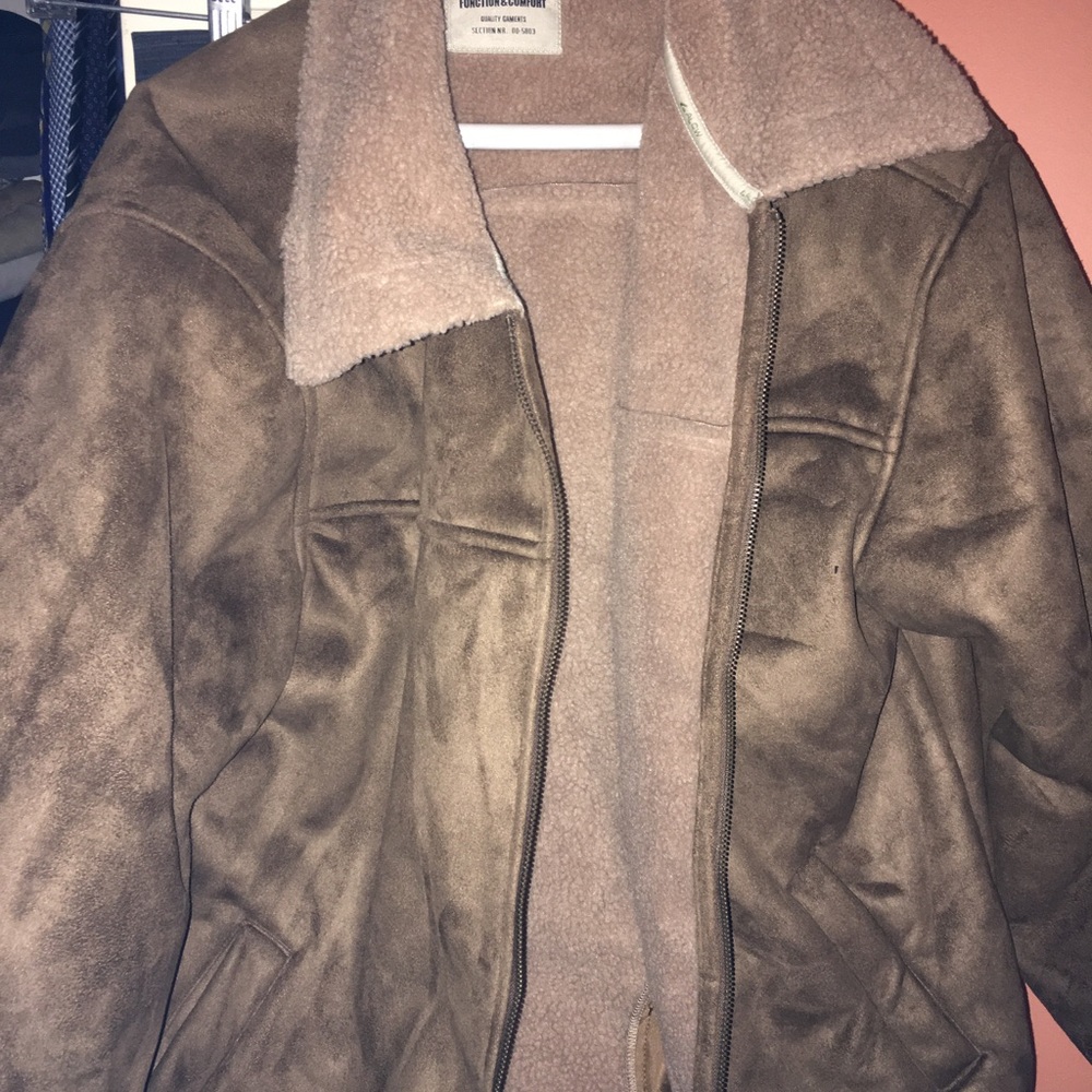 Men’s fleece suede jacket